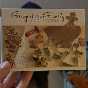 Gingerbread Family Cookie Cutters Set - Silver